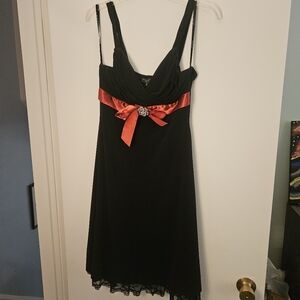 My Michelle Black Dress with Red Bow Size M